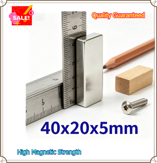 Art Craft Magnet - Superstarker 40x20x5mm Neodym-Magnet Rechteckiger Block NdFeB