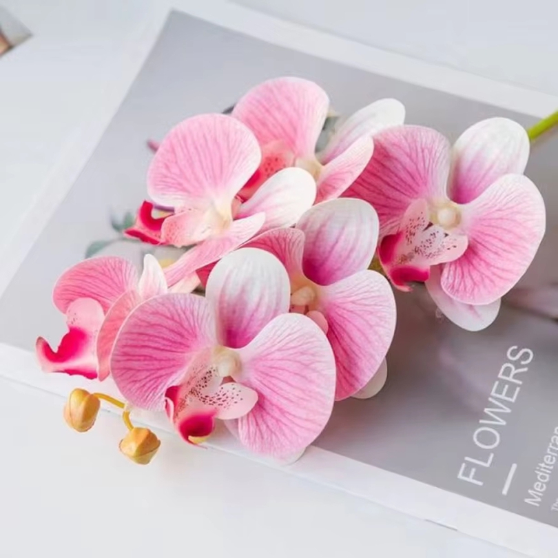 Art Craft Vase - 3D Künstliche Blumen Kunststoff Schmetterling Orchidee