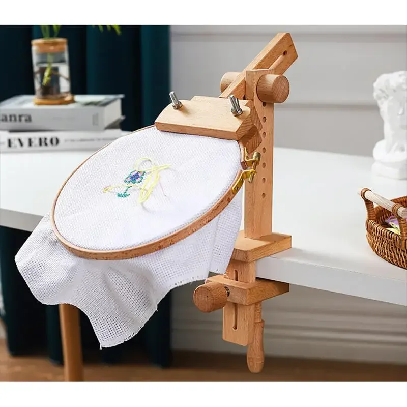 Embroidery Hoop Kit - 360 ° Drehbarer, verstellbarer Desktop-Stickrahmen aus