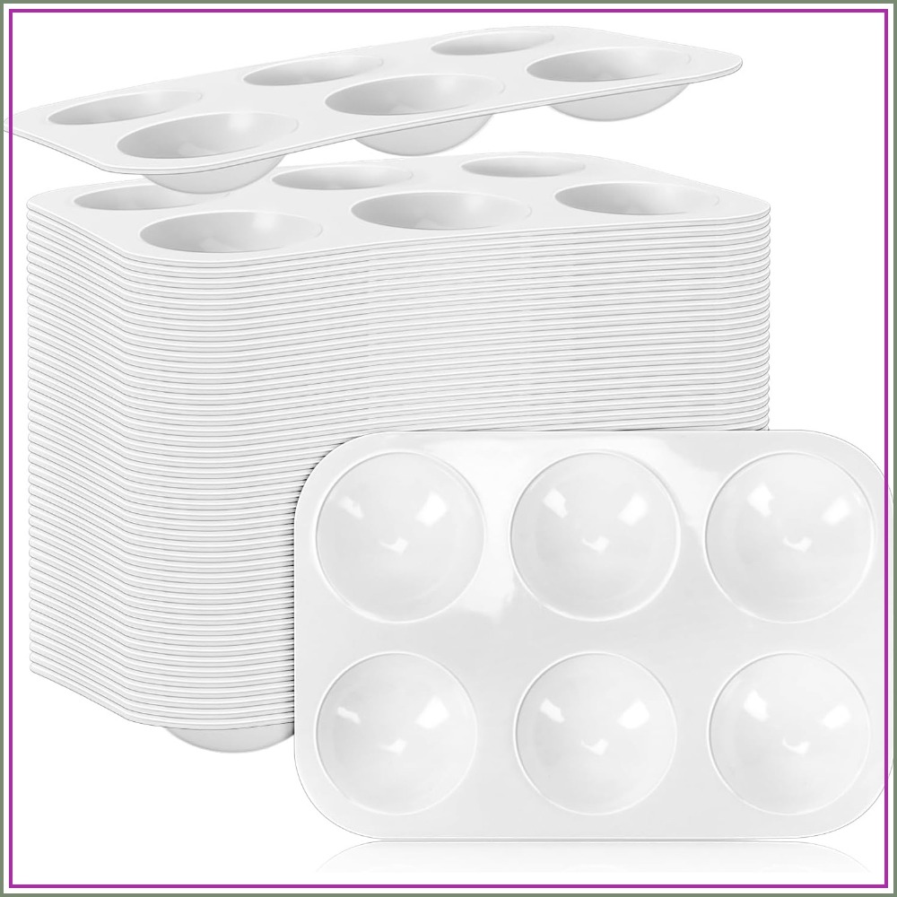 Art Craft Classes - 50er-Pack 6-Fach Kunststoff-Farbpappen für Kinder &
