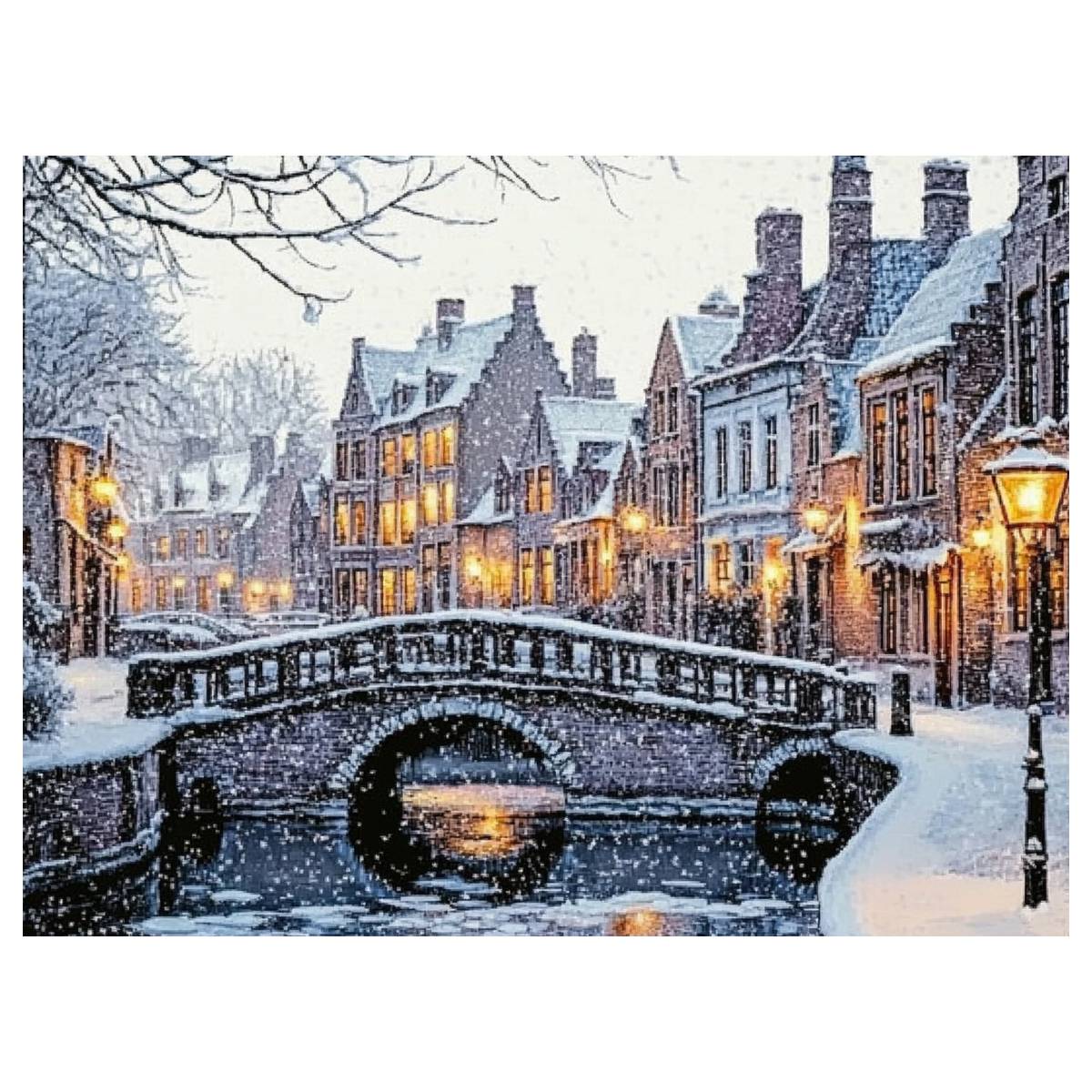 Art Craft Winter - Die Stadt im Winter 30X40CM/11,8X15,7in Kreuzstichset