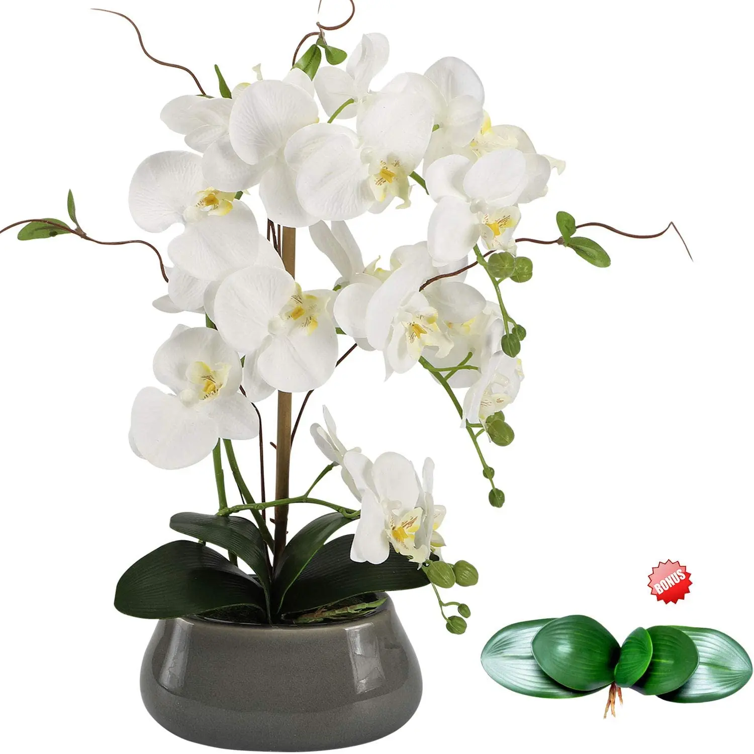 Art Craft Vase - Künstliche Orchideen blumen Mittelstücke für Esstisch