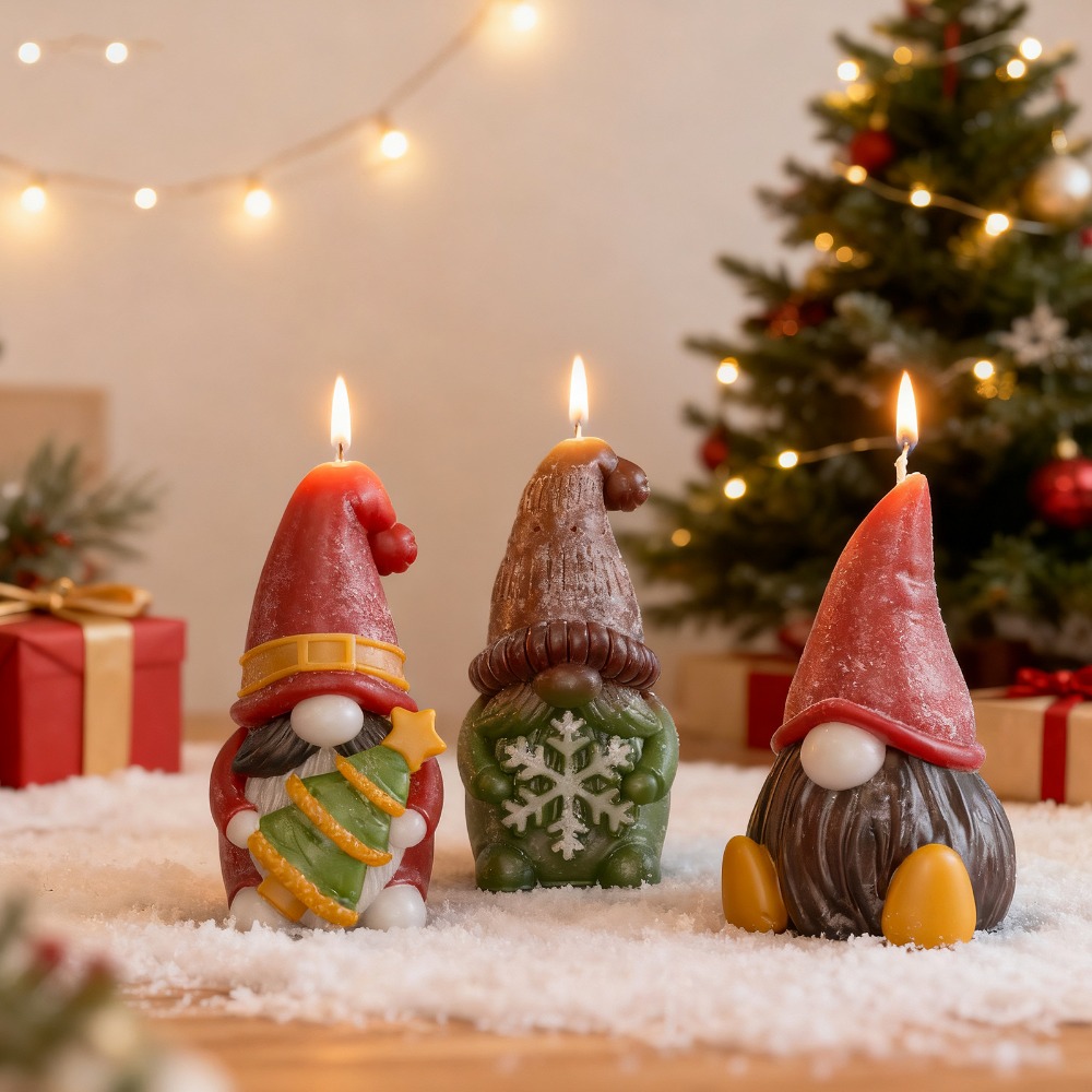 Art And Craft Xmas Tree - Weihnachten Zwerge Silikon Kerze Formen DIY