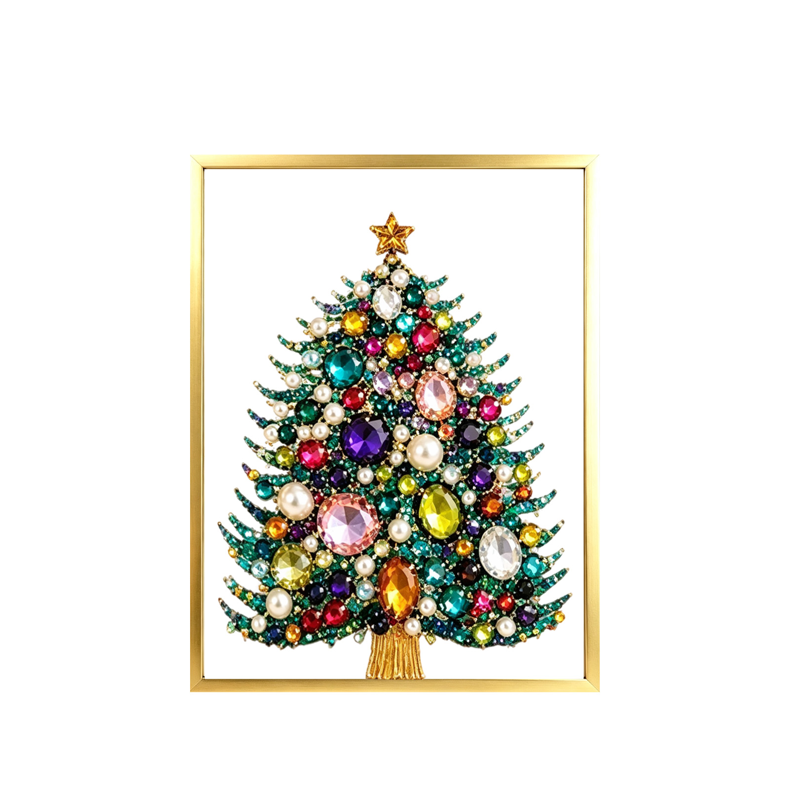 Art And Craft Xmas Tree - Weihnachts-DIY-Diamantmalerei-Set für Erwachsene und Kinder, Edelstein-Kristallbild,