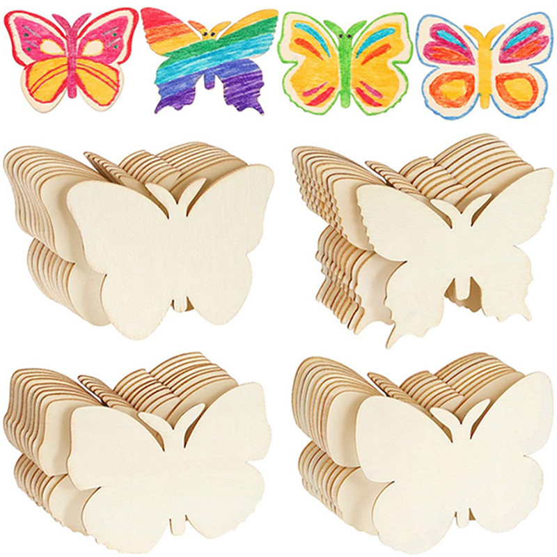 Art Craft Butterfly - 10 stücke Holz Schmetterling Blank Holz