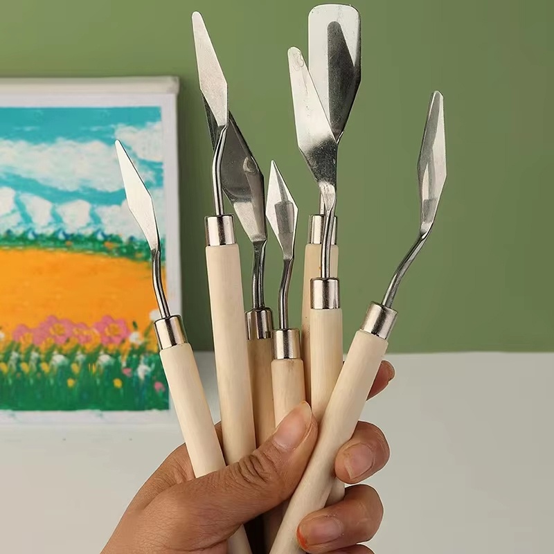 Painting Knife Palette - 7Pcs Edelstahl Palette Messer Gouache Palette