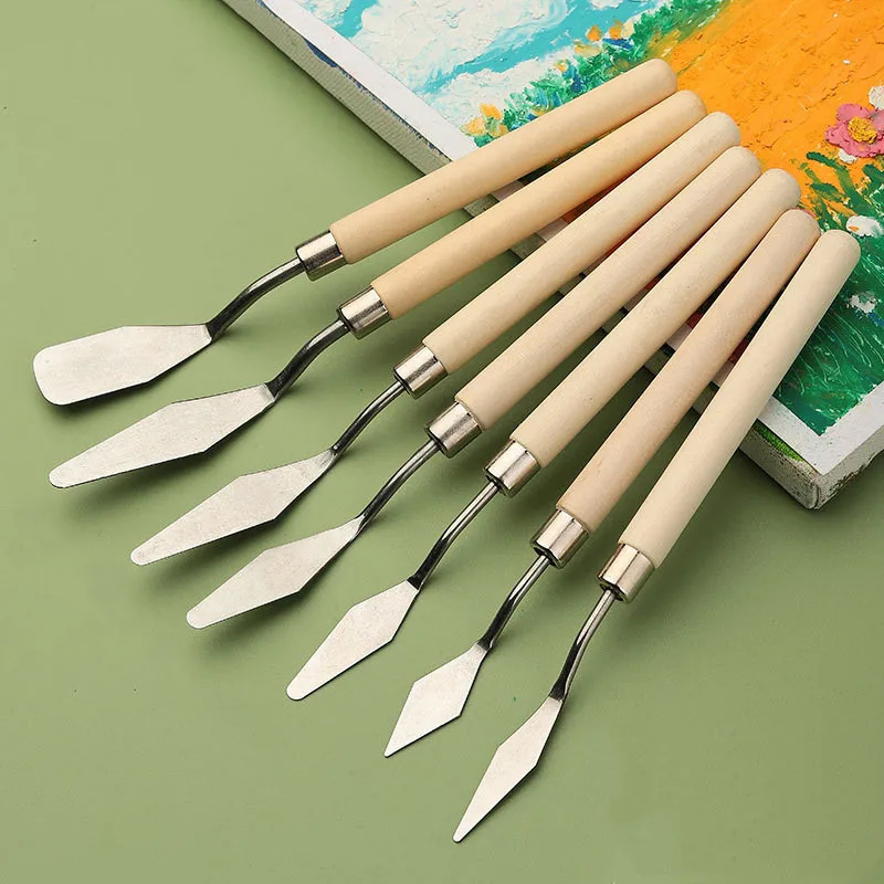 Painting Knife Palette - 1/2 Set Ölgemälde-Schaber, Palettenmesser, Aquarell-, Fein-Acryl-