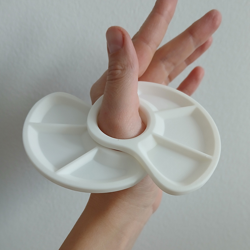 Art Craft Classes - 1/2-teilige Daumenpalette, ergonomisches Design, kleine Farbpalette,