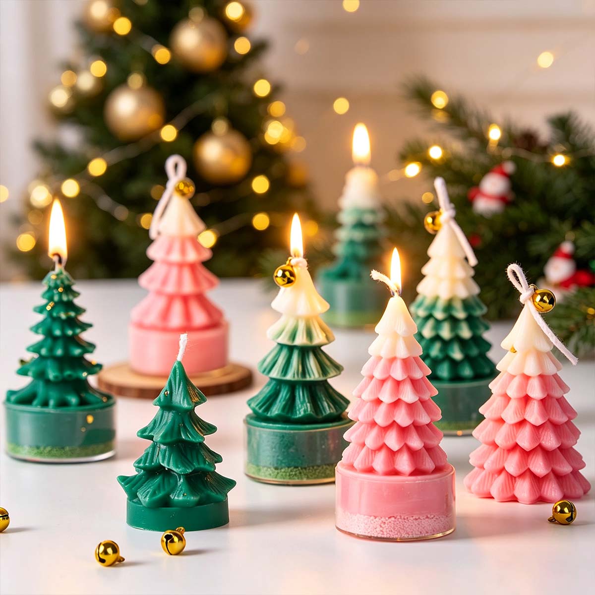 Art And Craft Xmas Tree - 3D Weihnachtsbaum Silikon-Kerzenform DIY Weihnachtsdekoration Handwerk