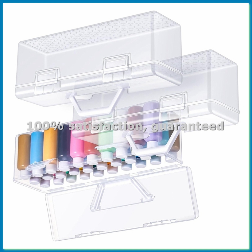 Art And Craft With Paint - 3-teilige Farbaufbewahrungsbox für 2 Fl. Unzen