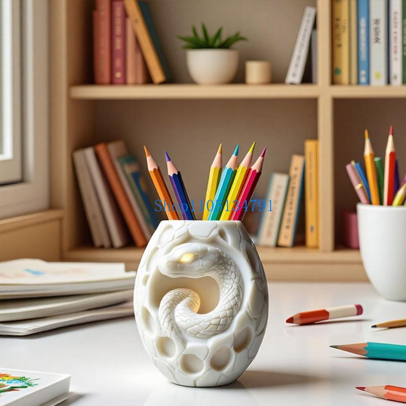 Art Craft Gift Ideas - 98km Kreative Schlangenmuster-Silikon-Pflanzgefäßform, Blumentopfformen für die