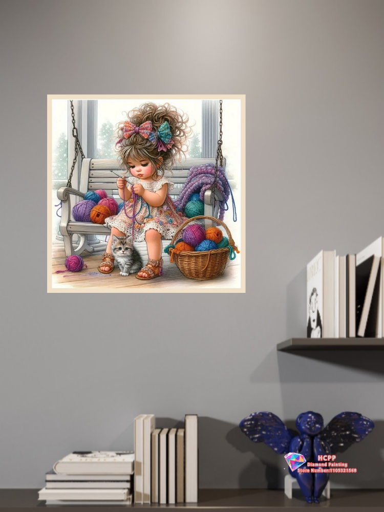 Mädchen-Cartoon-Diamant-Malset – Unique Art Craft Bewertung und Preis
