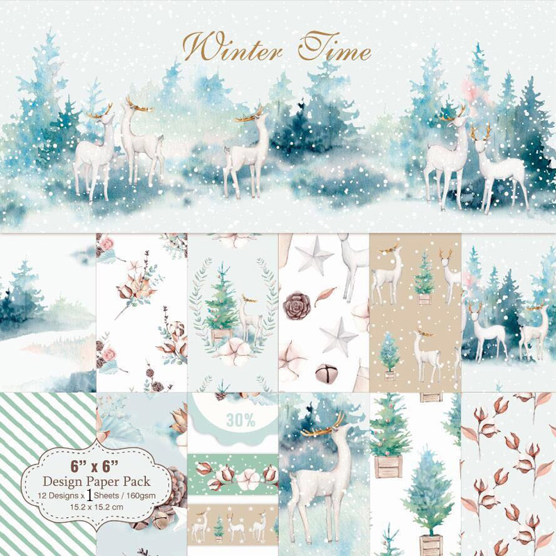 Kljuyp 24 Blatt Winterzeit Scr – Art Craft Winter Bewertung und Preis
