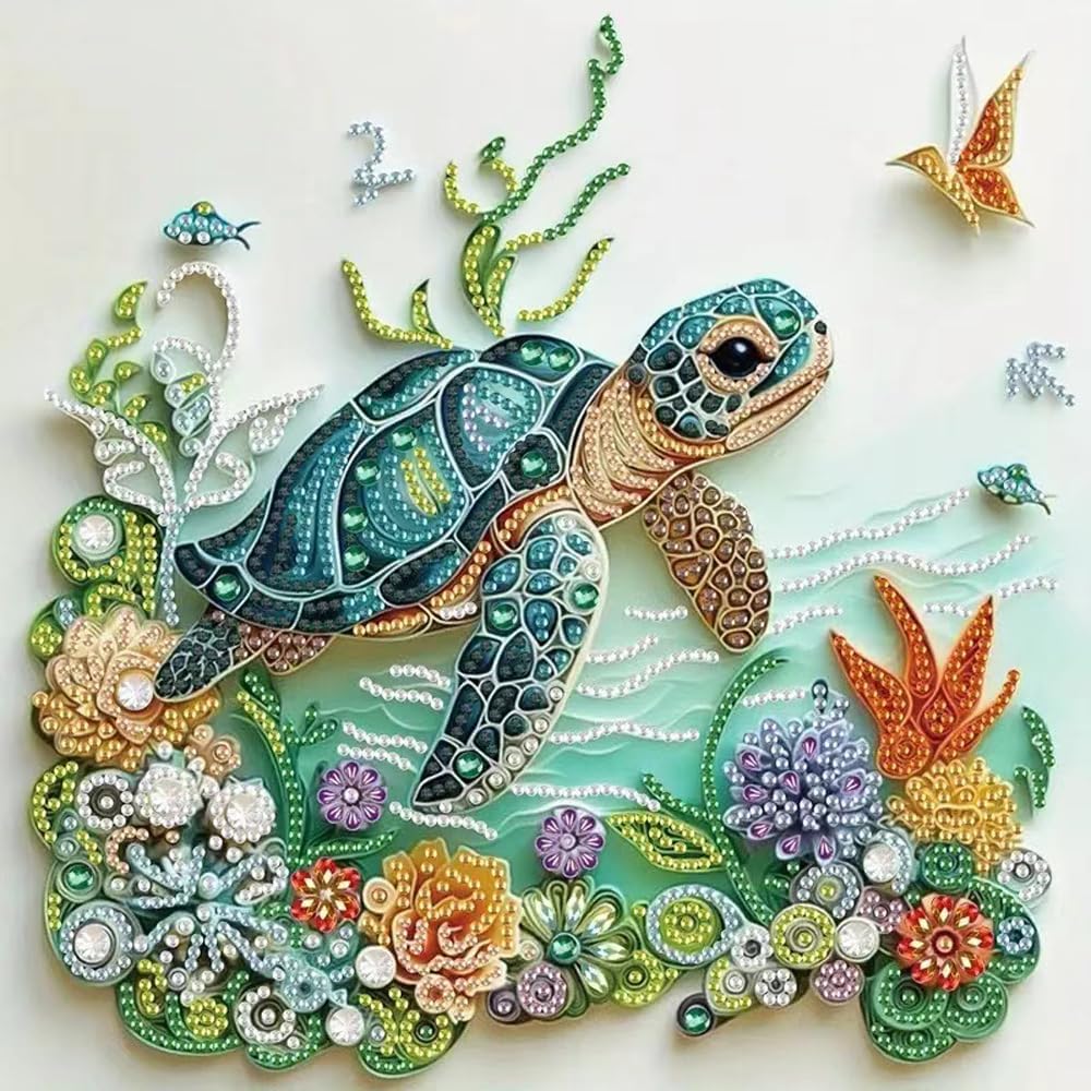 Meeresschildkröten-Diamantmale – Art Craft Animals Bewertung und Preis