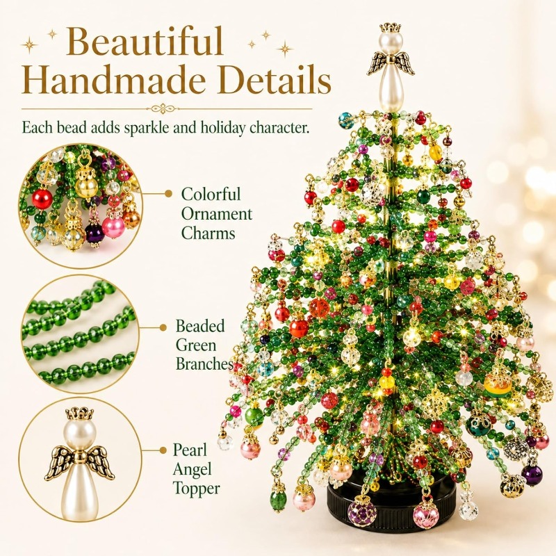 Perlen-Weihnachtsbaum-Bastelse – Art And Craft Xmas Tree Bewertung und Preis