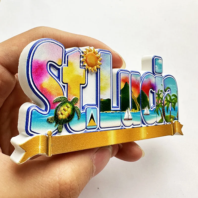 St. Lucia West Indies, Strand  – Art Craft Magnet Bewertung und Preis