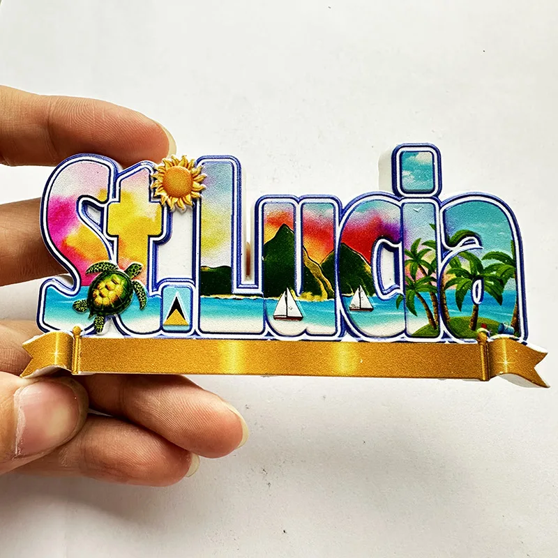 St. Lucia West Indies, Strand  – Art Craft Magnet Bewertung und Preis