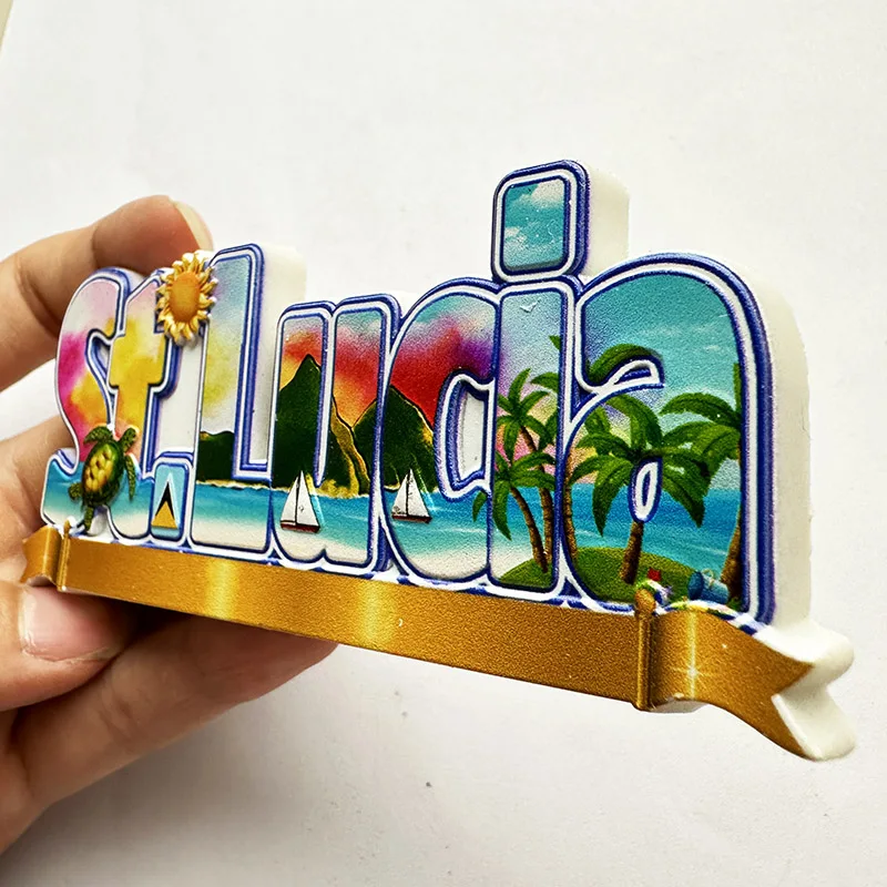 St. Lucia West Indies, Strand  – Art Craft Magnet Bewertung und Preis