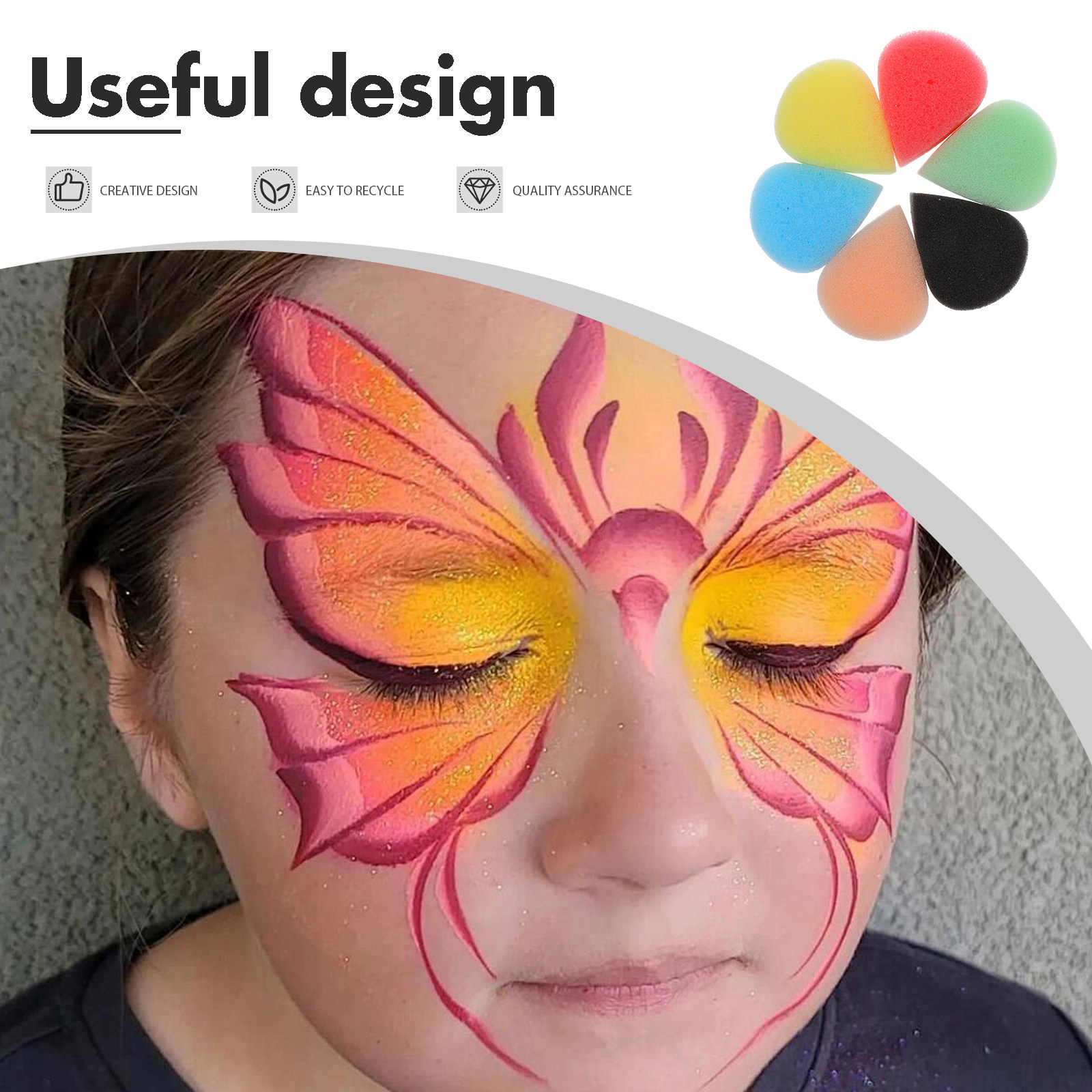 6 Stück Kinderschminkschwämme  – Art And Craft With Paint Bewertung und Preis