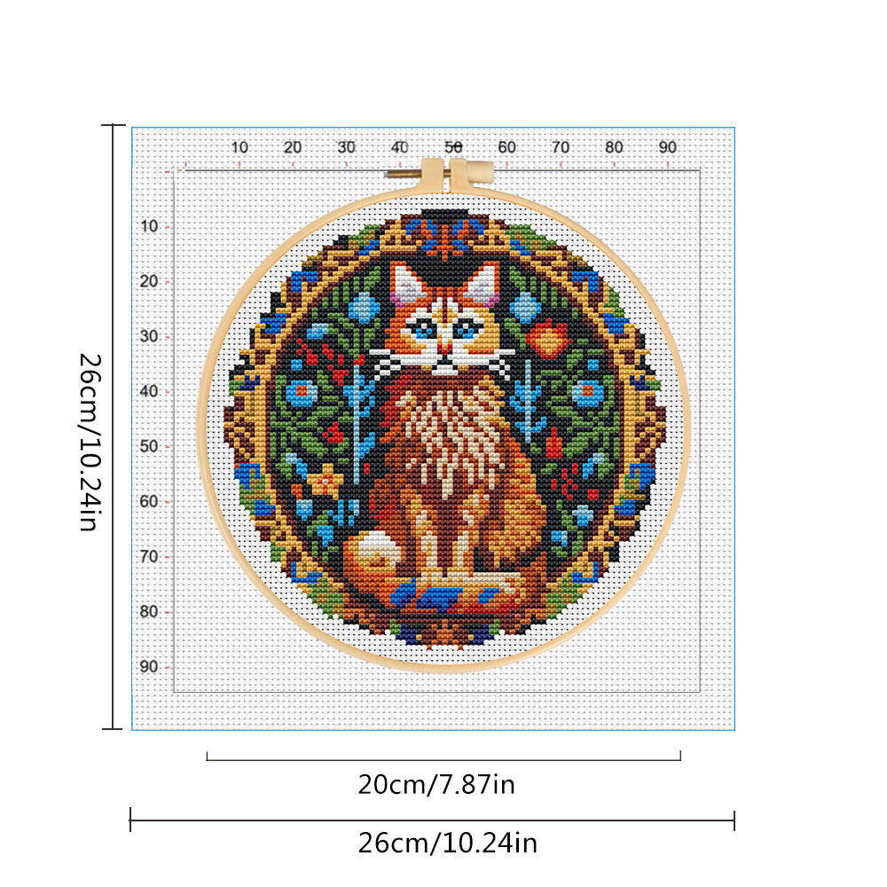 DIY Kreuz Stich Katze Tier 11C – Embroidery Hoop Kit Bewertung und Preis