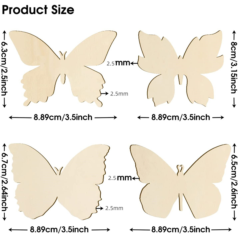 10 stücke Holz Schmetterling B – Art Craft Butterfly Bewertung und Preis