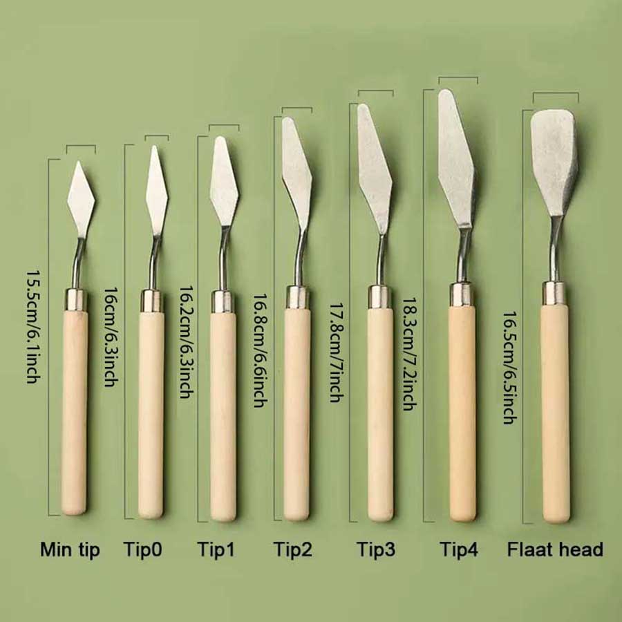 7/14-teiliges Edelstahl-Ölmalm – Painting Knife Palette Bewertung und Preis