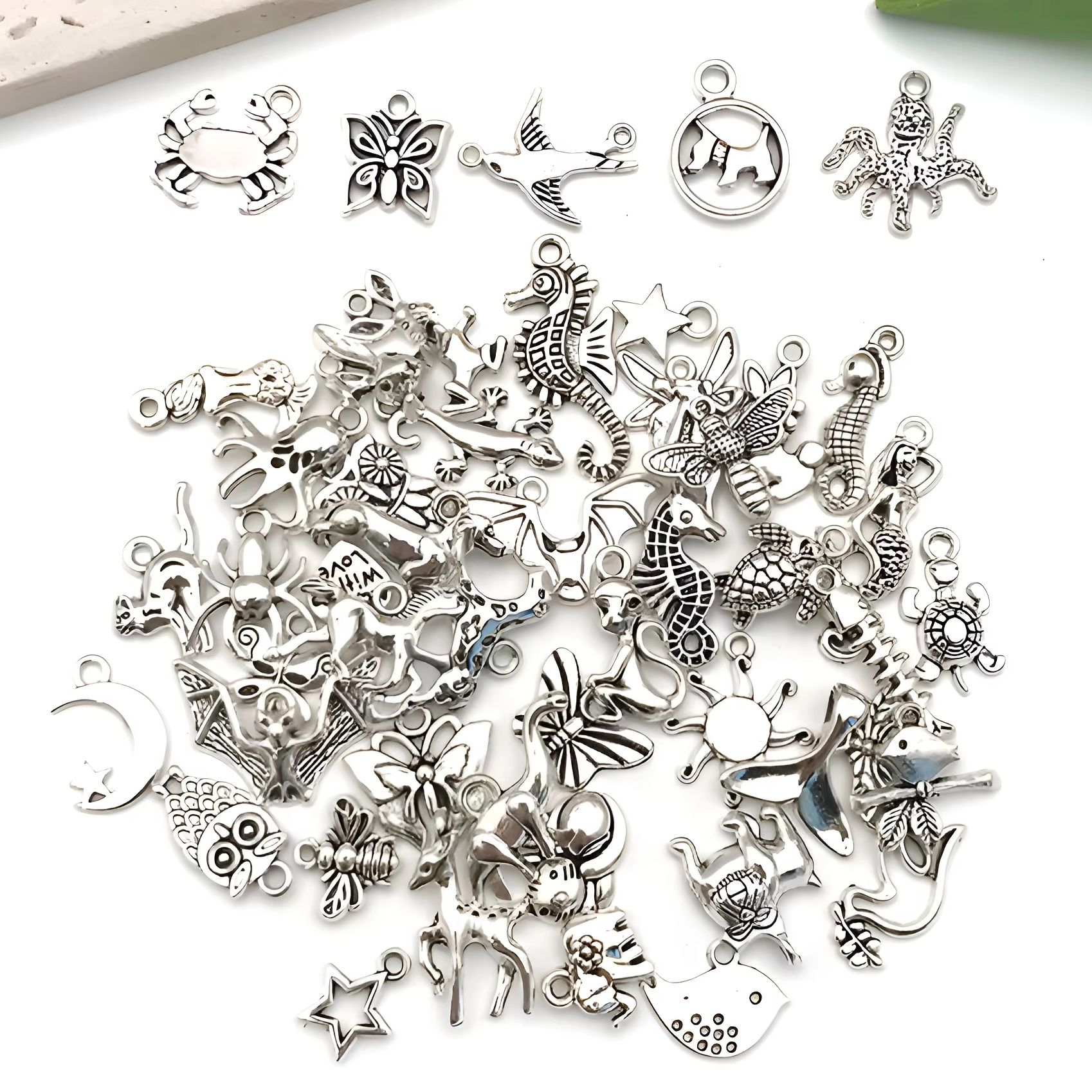 10/20/30/50 Stück silberfarben – Art Craft Animals Bewertung und Preis