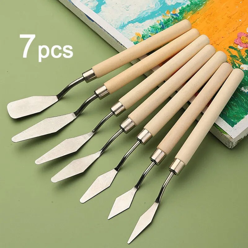 7Pcs Edelstahl Palette Messer  – Painting Knife Palette Bewertung und Preis