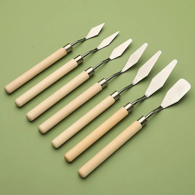 7Pcs Edelstahl Palette Messer  – Painting Knife Palette Bewertung und Preis