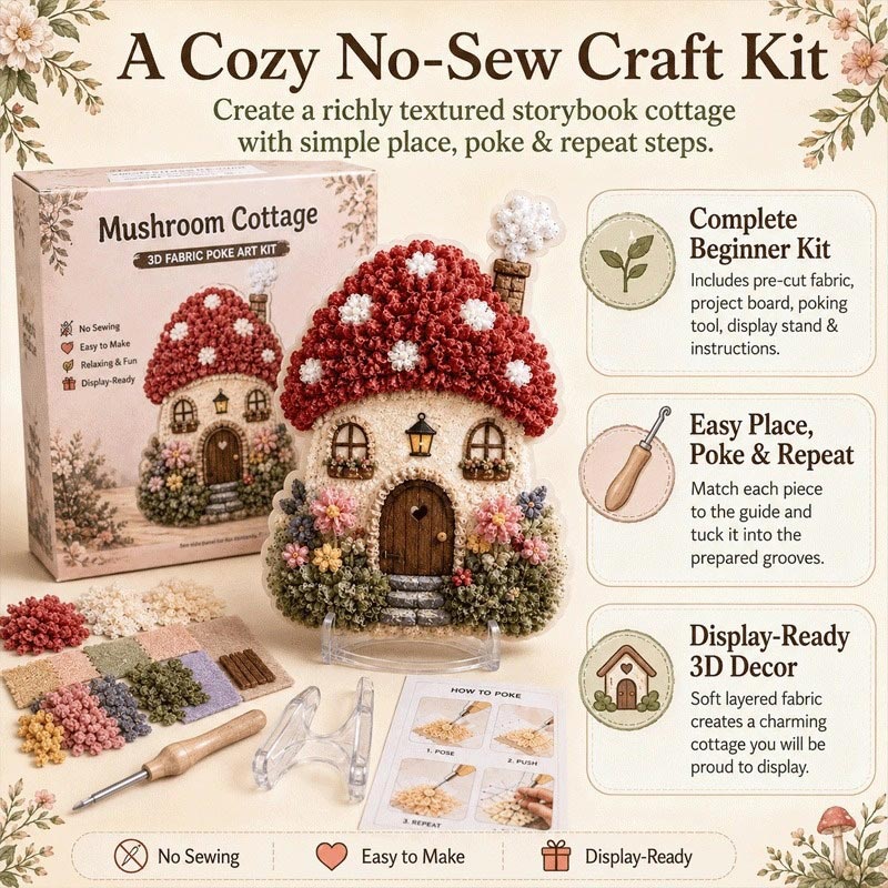 Verspieltes Dorf 3D Stoff Poke – Art Craft Village Bewertung und Preis