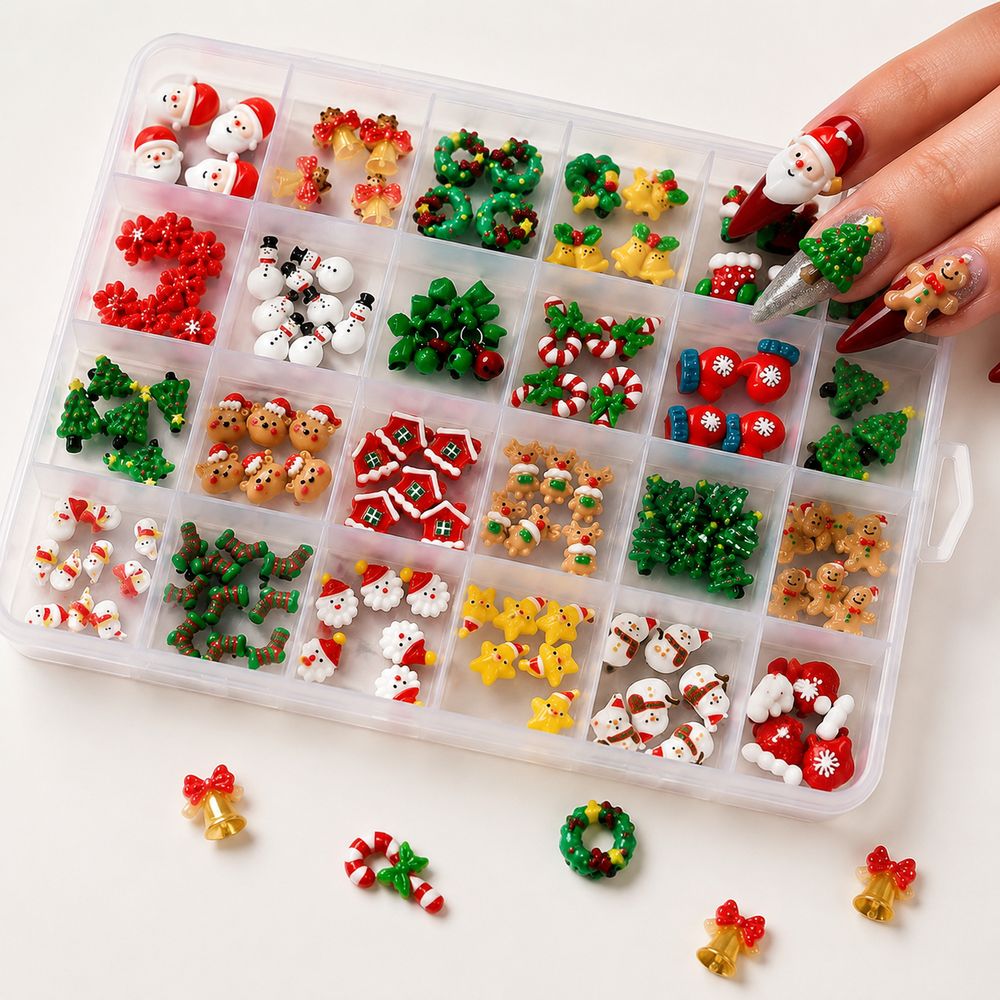 Weihnachtszeit-Harz-Nagelcharm – Art And Craft Xmas Tree Bewertung und Preis