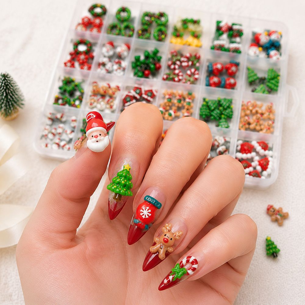 Weihnachtszeit-Harz-Nagelcharm – Art And Craft Xmas Tree Bewertung und Preis